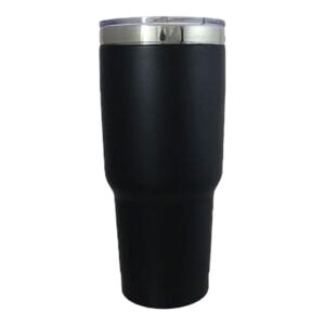 32 oz matte black stainless steel travel tumbler